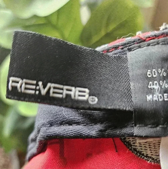 Reverb Black & Red Graphic Print Hat Baseball Cap (sz 7 5/8) - Picture 4 of 7